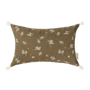 COUSSIN RECTANGULAIRE AVEC POMPONS